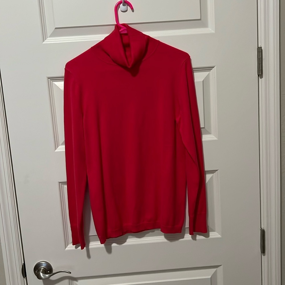 Talbot’s long sleeve turtleneck, reddish pink, size S